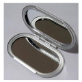 alumínio oval espelho compacto