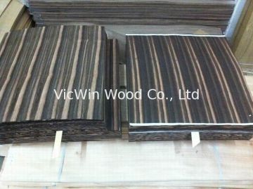 Natural Ebony Wood Flooring Veneer Sheet , Cut To Size Veneer