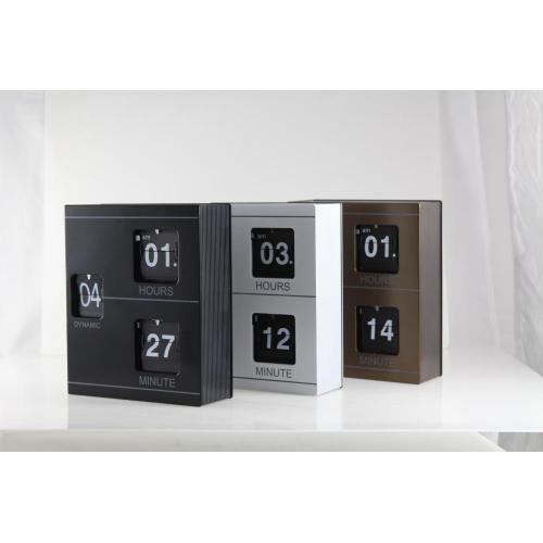 Flip Clock a forma di libro in metallo