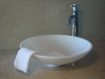 China Shel Series 40X12 White Marble Basin