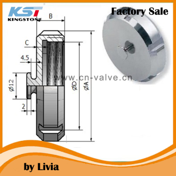 Sanitary solid end cap with drawing