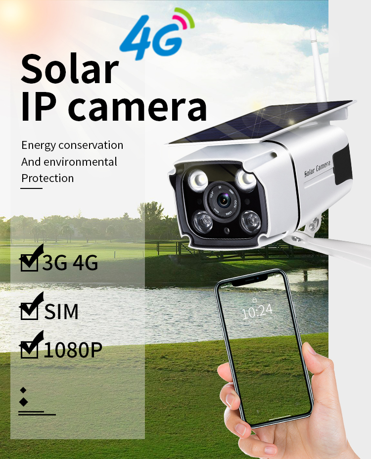 4G Security Camera Solar IP Camera 1080P