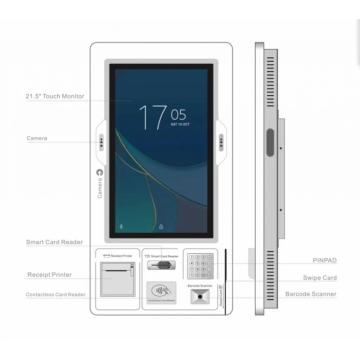 Wall-mount Cashless Payment Kiosk for Gas stations