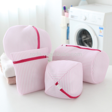 Stripe Cushion Mesh Laundry Wash Bag For Delicates