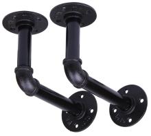 Industrial Iron Pipe Floating Shelves Brackets