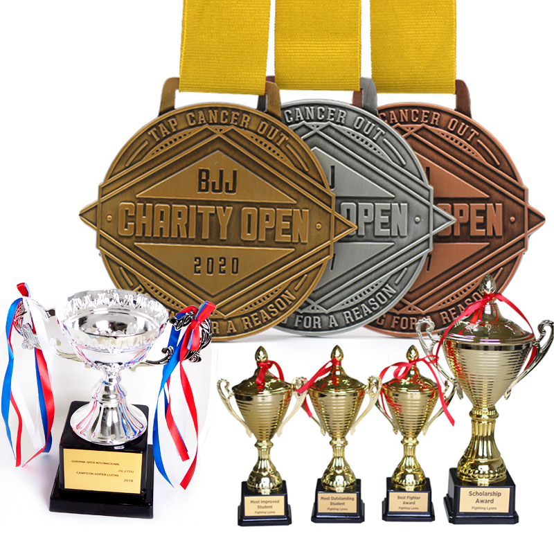 Custom Zinc Alloy Antique Copper Blank Metal Award Sport Karate Medallion Medal And Trophy