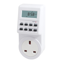 UK British Mini Electronic Timer Socket with Micro LCD Digital Countdown Timer Switch
