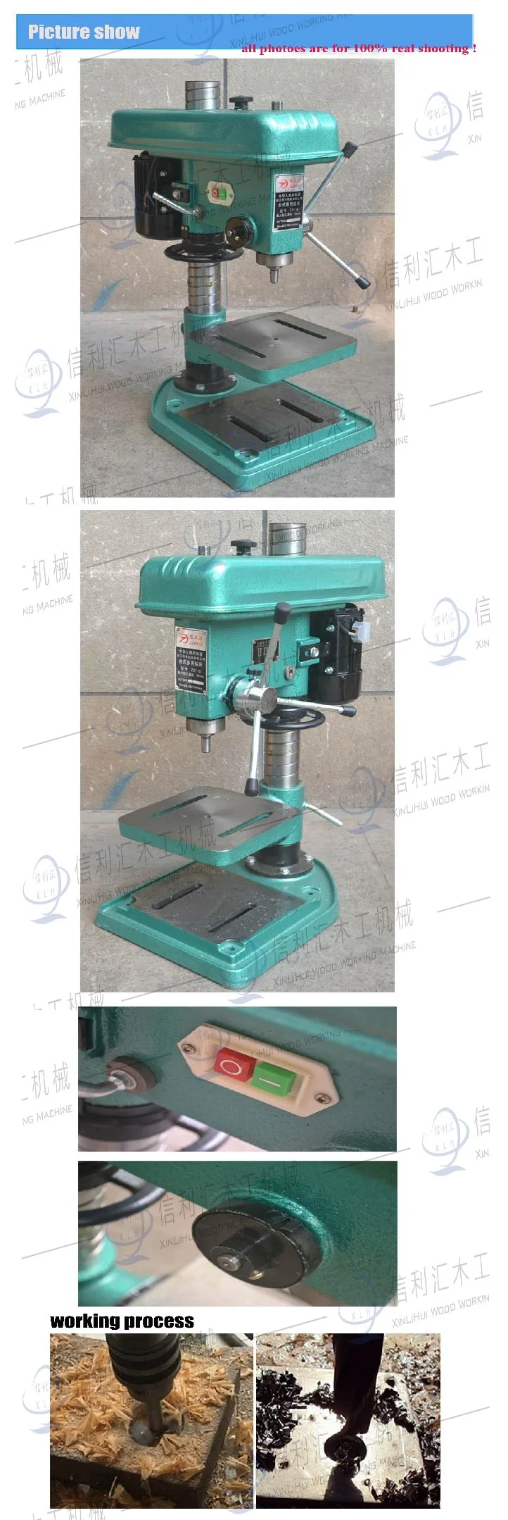 Good, Quality Woodworking Machinery, Press Drill220/240 V- Vertical Press Drill with Copper Coil. Vertical Drilling Machine The Body Made From Cast Iron