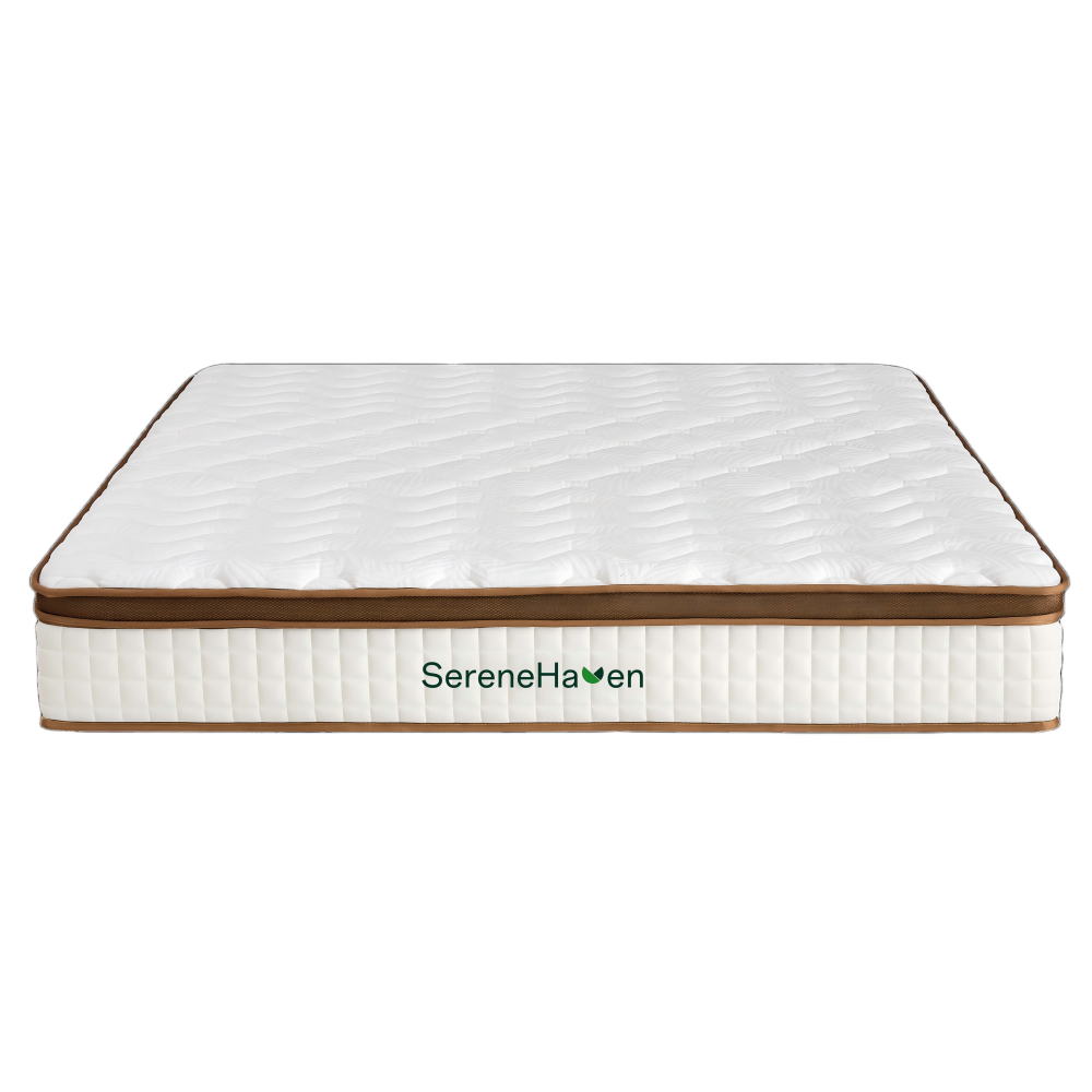 SereneHaven SF-2518 Nệm lò xo túi hỗ trợ khoanh vùng 30 cm - Mặt trước SereneHaven SF-2518 30cm antibacterial mattress with zoned pocket spring for spinal support, ideal for mid-range homes and hotels