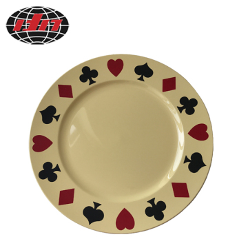 Plastic Charger Plate With Cards Pattern