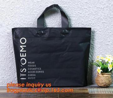 HDPE soft loop bag handle plastic bag/garment hdpe die cut handle hole shopping bag