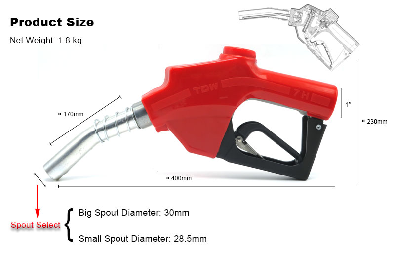 1" diesel nozzle fuel dispenser automatic nozzle for petrol station