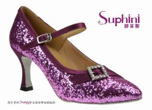 Woman Low Heel Shoes Ballroom Dance Modern Closed Toe Sandals