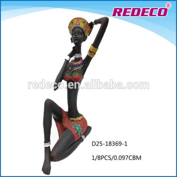 Resin african woman statue