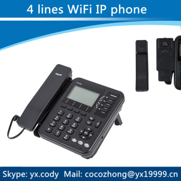 IP542N 4 sip accounts imsi catcher RJ45 hub wifi ip phone with sms
