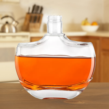 Drop Shape Tall Round Frost Empty Glass Bottle