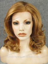 Celebrity wig big water wave blonde lace front hair synthetic lace wig