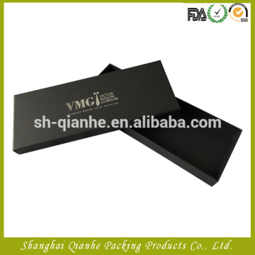 tie packaging box black color thick rigid box high quality