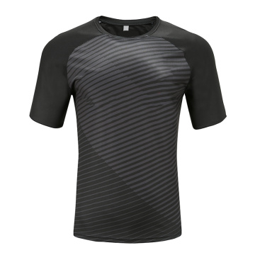 Herren Dry Fit Soccer Wear T-Shirt Schwarz