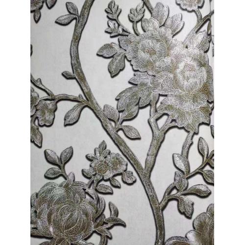 PVC Factory price italian wall paper flower wallpaper