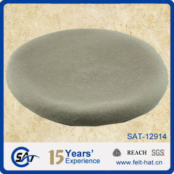 high quality camel wool beret hat, pure smooth wool felt hat