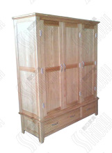Oak Wooden Wardrobe/ Triple Wardrobe/Wooden Wardrobe