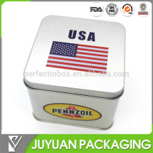 Fancy colored custom printing square watch tin box, tin watch box wholesale