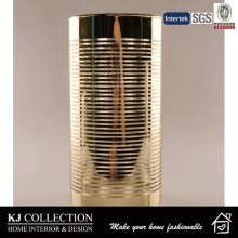 Aluminum electric lines engraved gold Candlesticks