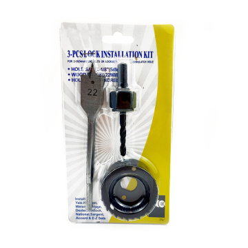 NAIPU 3pcs Hollow Drill Mortise Lock Hole Opener Kit: Wooden Door Lock Installation and Woodworking Punching Set