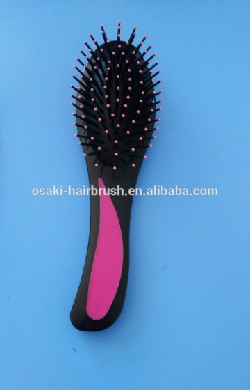 Bristle plastic hair brush