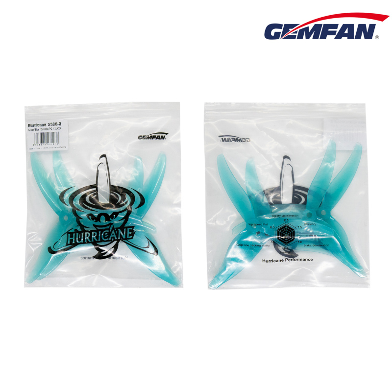 GEMFAN 5 Inch FPV Racing Drone Propellers 5536 Hurricane PC 3 Blade