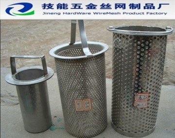 stainless steel 304 metal filteration media DN32--DN500 basket type filter cartridge
