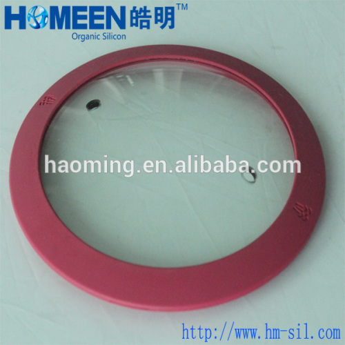 Anti Splash Lid With Silicone Glass Lid With Silicon Rim