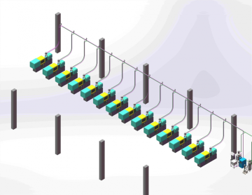 centralized conveying system for automatic industry