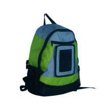 High Quality Custom Green Soft Solar Power Sports Backpack with Big Capacity