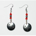 Hematite Earring with silver color finding