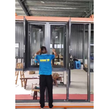 Aluminum Casement Windows, Inverted Balcony Kitchen Design with Toughened Glass Doors and Windows