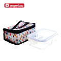 Glas Bento Food Container Lunchbox Isolerad väska