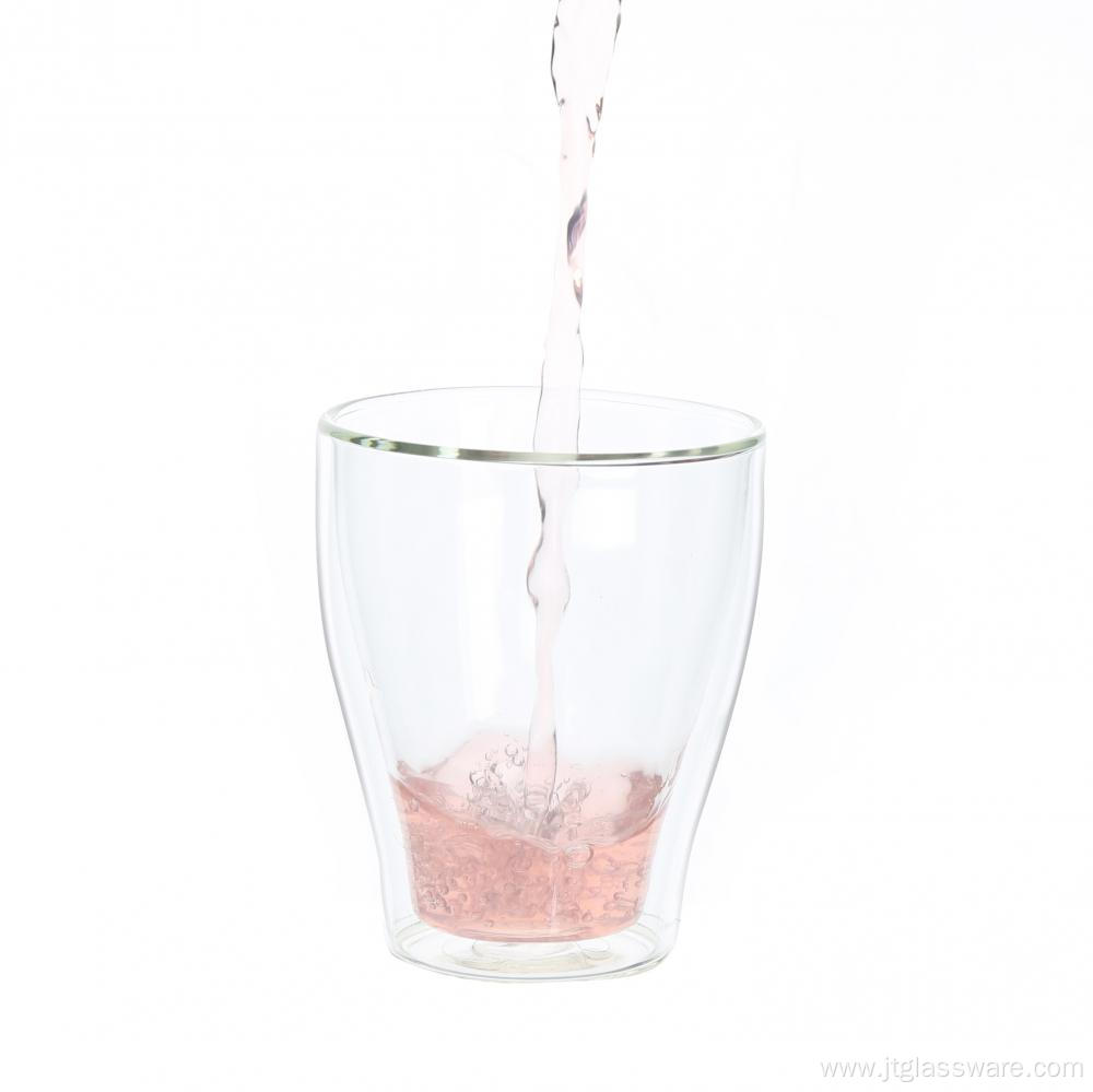 250ml Handmade Double Wall Glass Cup For Coffee