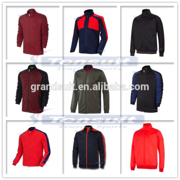 Latest design polyester football men jacket low price thai quality soccer jacket coat sports wear training warm up jacket soccer