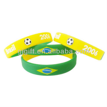 2015 high quality custom ink-filled silicone bracelets