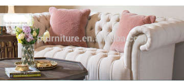 Baroque furniture sofa/antique upholstered fabric cover sofa