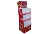 Red Cardboard Floor Chocolate Display Stand , Cardboard Poi