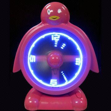 Penguin-shaped USB Fan with Clock