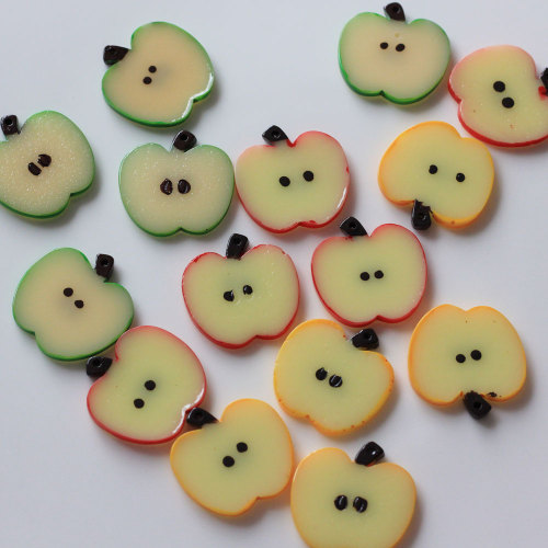 Leuke rood geel groen kawaii hars kraal cabochon losse charmes voor decoratie accessoires DIY