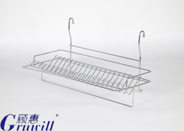 Wire rack kitchen hanging dish storage rack