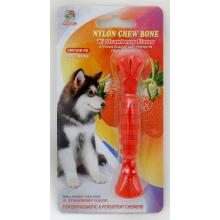 Percell 4,5 &quot;Nylon Dog Chew Spiral Bone Strawberry Doft
