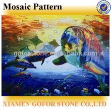 dolphin mosaic pattern