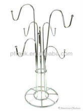Glass cup metal holder with hooks PF-E051
