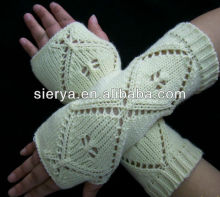 women's fashion half knitted gloves